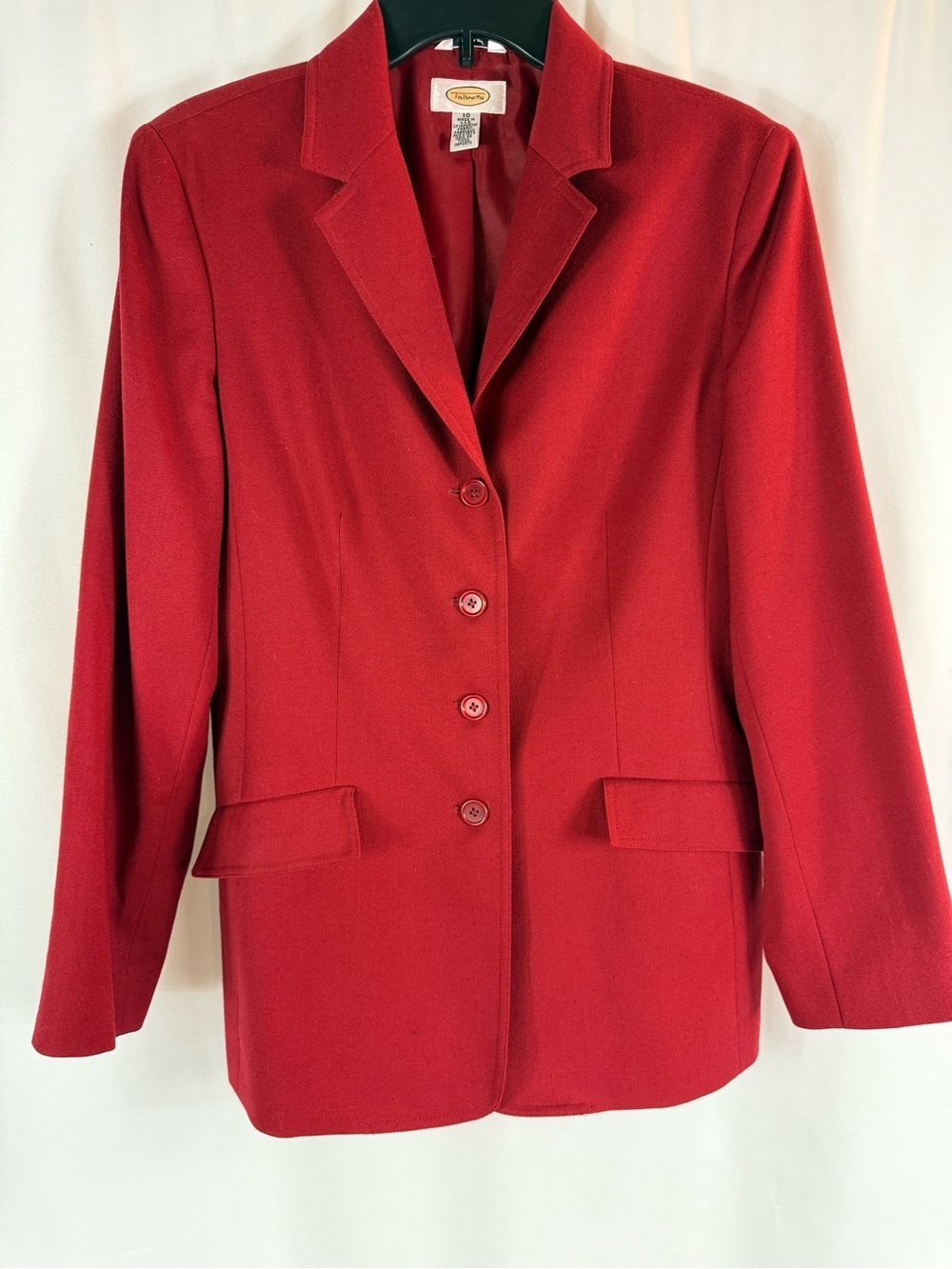 Talbots women Blazer Color: Red 100%Wool Blazer Jacket